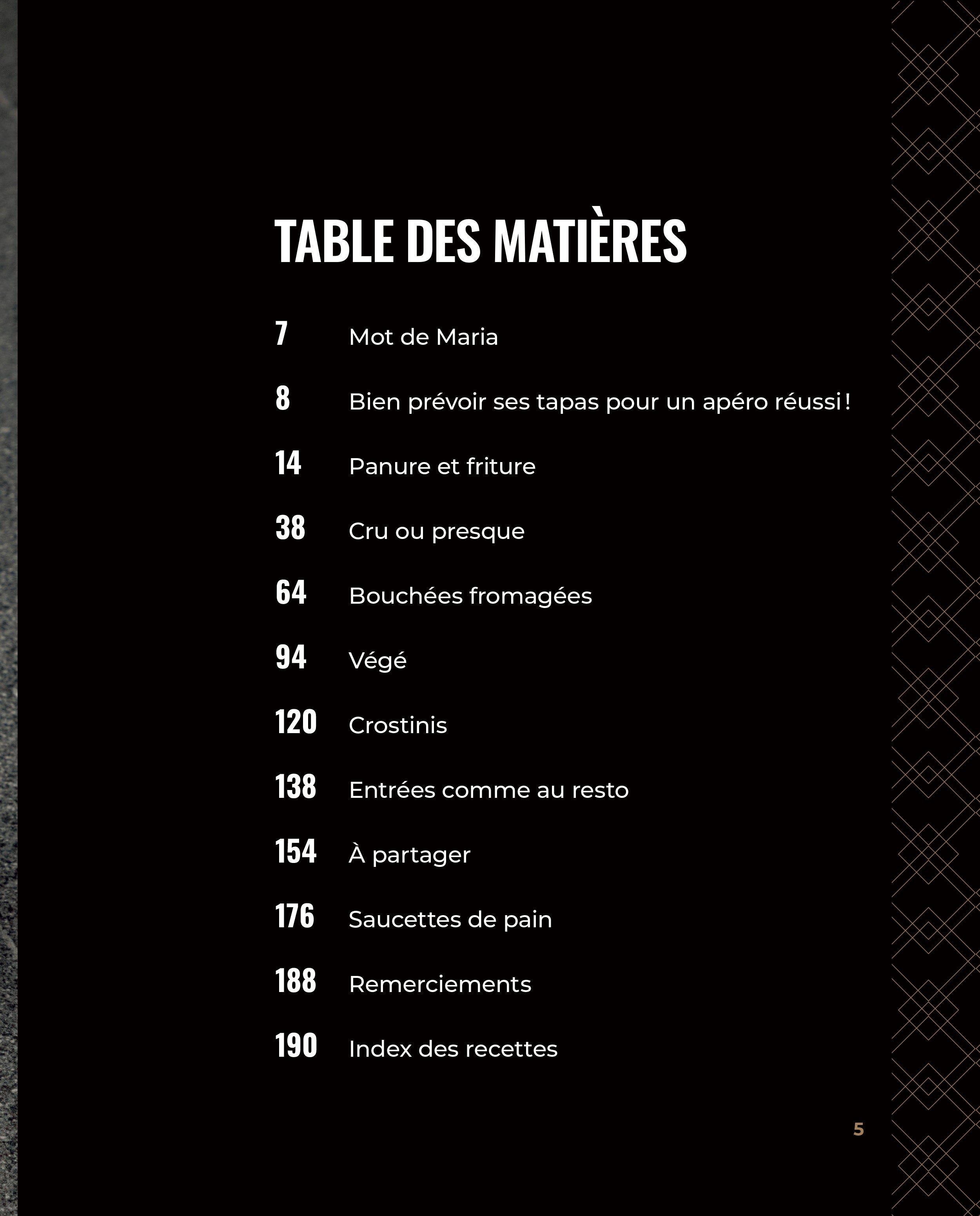 Tapas pour l’apéro - Maria Quintero Rivera