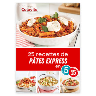 Magazine numérique: 25 recettes de pâtes express en 5-15